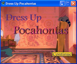 [Скриншот: Dress Up Pocahontas]