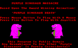 [Скриншот: Purple Dinosaur Massacre]